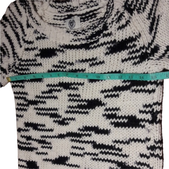 American eagle outfitters knit sweater navy cream size small petite - Picture 5 of 8